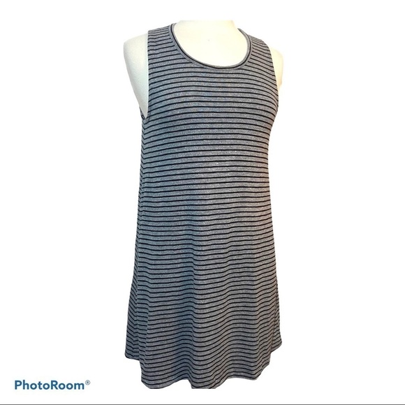 Madewell Relaxed Striped Jersey Tank Dress Lounge LARGE - Picture 1 of 6